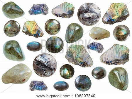 Collection Of Various Labradorite Gemstones
