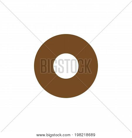 Donut icon in flat style. D - Donut. Vector illustration for print, cards and creaive design