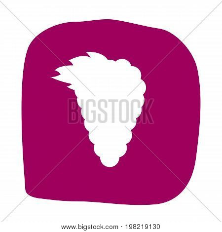 Grapes icon in flat style. Vector illustration for print cards and creaive design