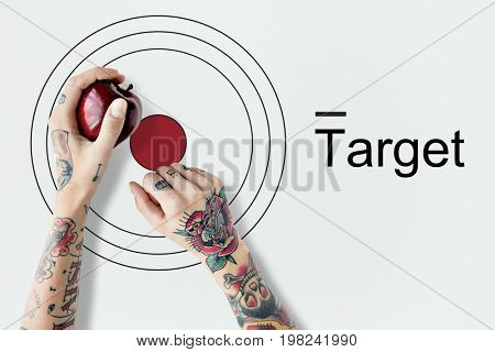 aim, aspiration, cycle, cynosure, goal, icon, illustration, mark, mission, objective, objectivity, point, purpose, sight, sign, solution, spot, strategy, success, symbol, target, vision, word