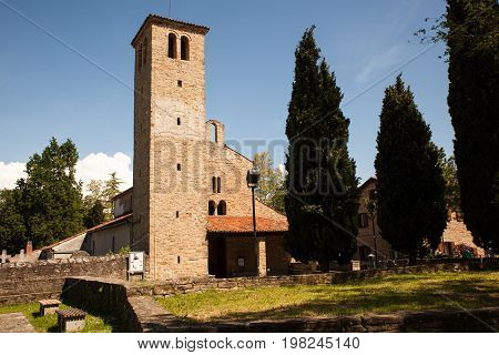 View of the Basilica of Santa Maria Assunta in the old town of Muggia
