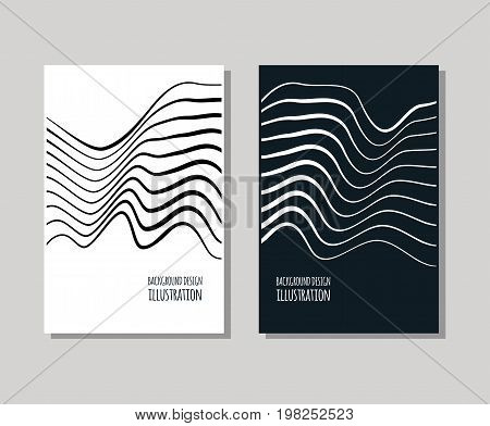 Minimal covers design set. Sample Stripc omposition Simple shapes with trendy gradients. Eps10 layered vector.