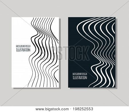 Minimal covers design set. Sample Stripc omposition Simple shapes with trendy gradients. Eps10 layered vector.
