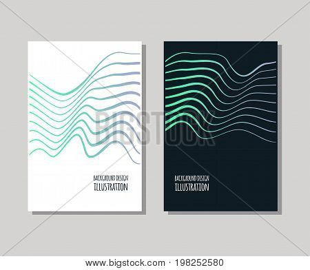 Minimal covers design set. Sample Stripc omposition Simple shapes with trendy gradients. Eps10 layered vector.