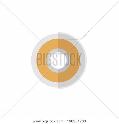 Roll Vector Element Can Be Used For Teflon, Tape, Roll Design Concept.  Isolated Teflon Tape Flat Icon.