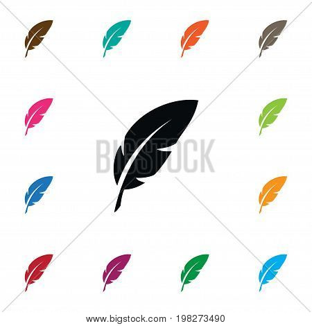 Plume Vector Element Can Be Used For Nib, Feather, Pen Design Concept.  Isolated Nib Icon.