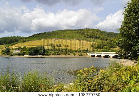 A view of Ladybower reservoir in Derbyshire England UK