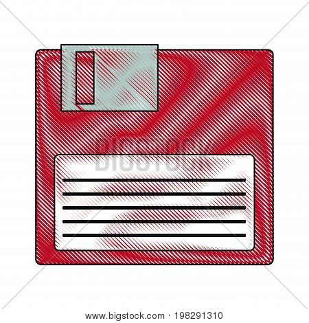 floppy disk data device storage backup element vector illustration