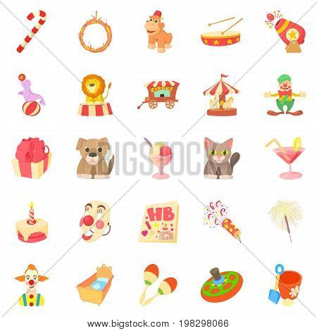 Bairn icons set. Cartoon set of 25 bairn vector icons for web isolated on white background