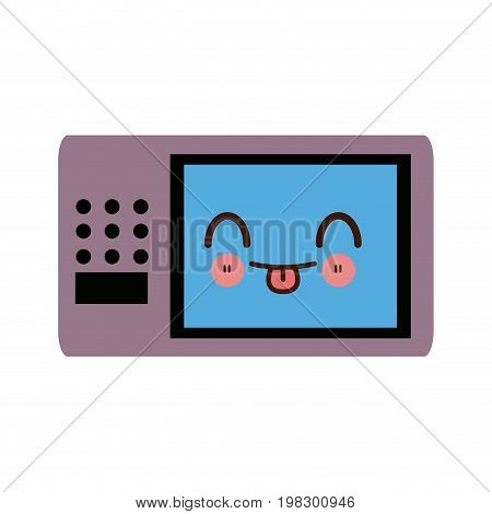 kawaii remote sensing system smart autonomous technology vector illustration