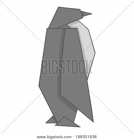 Origami penguin icon. Cartoon illustration of origami penguin vector icon for web design