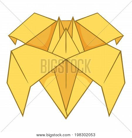 Origami lily icon. Cartoon illustration of origami lily vector icon for web design