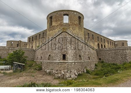 Borgholm Castle on Oland Sweden is today only a ruin of the fortress that was first built in the second half of the 13th century and rebuilt many times in later centuries