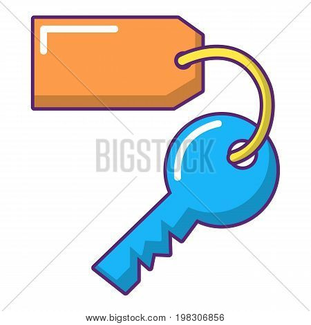 Room key at hotel icon. Cartoon illustration of room key at hotel vector icon for web design