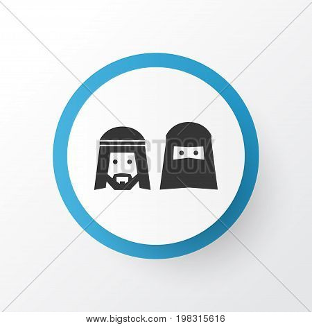Premium Quality Isolated Mussulmans  Element In Trendy Style.  People Icon Symbol.