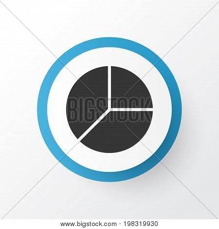 Premium Quality Isolated Cicrcle Graphic Element In Trendy Style.  Pie Chart Icon Symbol.