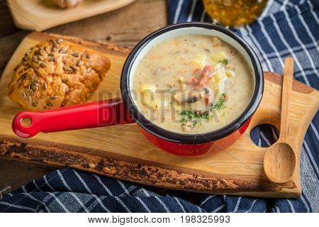 The Sour Soup Made Of Rye Flour.