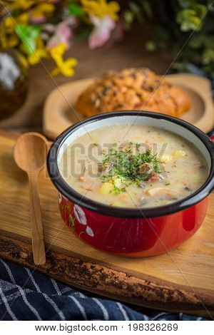 The Sour Soup Made Of Rye Flour.