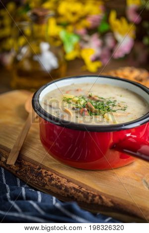 The Sour Soup Made Of Rye Flour.