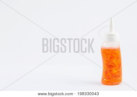Homemede orange pot marigold (Calendula officinalis) flower oil