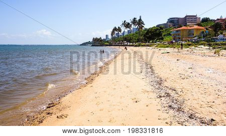 Hot weather Maputo beach view in Mozambique