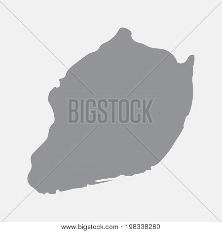 Lisbon city map in gray on a white background