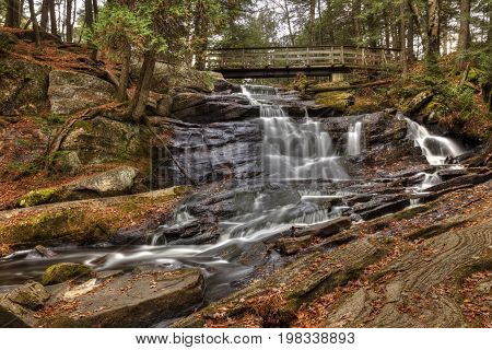 Little High Falls in fall tucked away in Bracebridge.