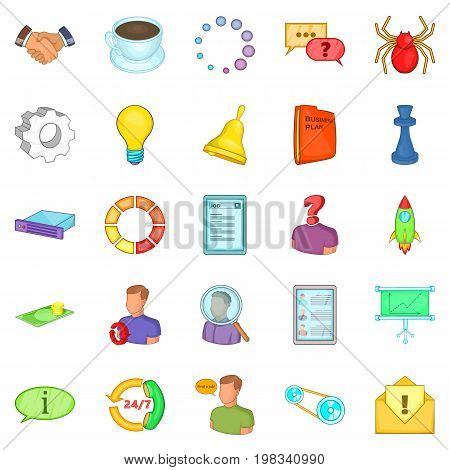 Business workshop icons set. Cartoon set of 25 business workshop vector icons for web isolated on white background
