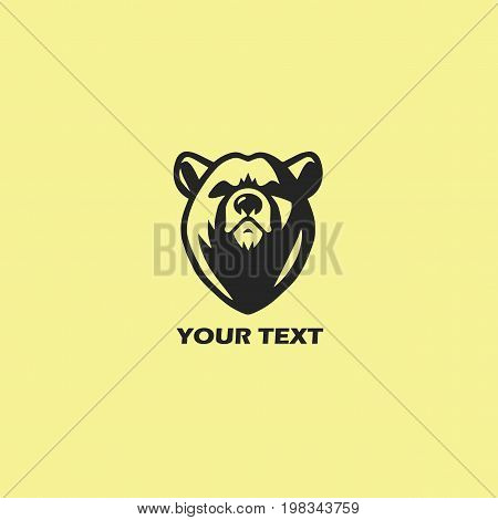 Bear Logo Template Vector Mascot Design Illustration