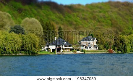 Messe River Landscape Summer Day View, Namur