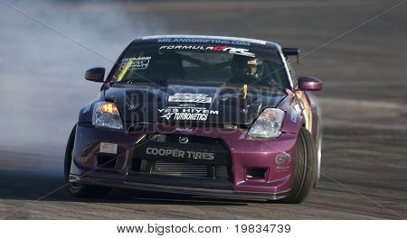 IRWINDALE, CA. - OCTOBER 16: Chris Kregorian competes at Toyota Speedway during Formula Drift round 7 on October 16th 2009 at the Toyota Speedway in Irwindale.