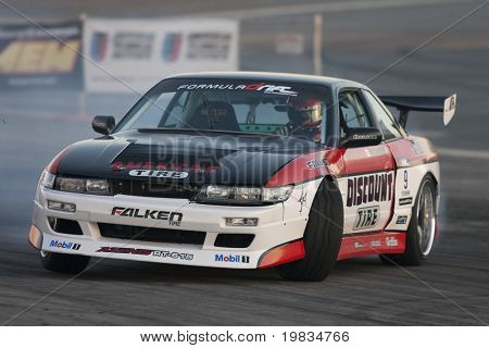 IRWINDALE, CA. - OCTOBER 16: Daijiro Yoshihara competes at Toyota Speedway during Formula Drift round 7 on October 16th 2009 at the Toyota Speedway in Irwindale.