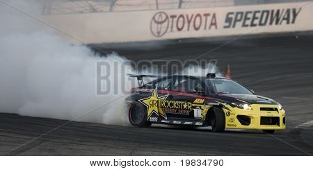 IRWINDALE, CA. - OCTOBER 16: Rockstar/Hankook driver Tanner Foust competes at Toyota Speedway during Formula Drift round 7 on October 16th 2009 at the Toyota Speedway in Irwindale.