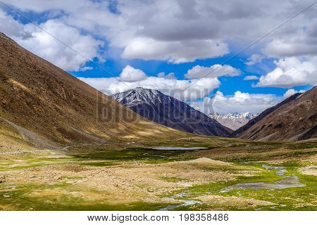 Landscape aroung Lake Pangong (Pangong Tso) in Ladakh, India