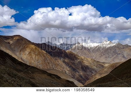 Landscape around Lake Pangong (Pangong Tso) in Ladakh, India