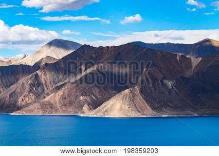 Landscape around Pangong Lake in Ladakh, India