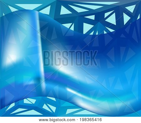 Blue Wavy Vector Background