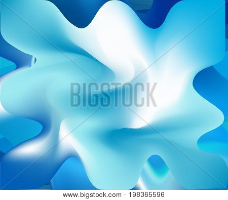 Blue luminous wavy background. Shining and contemporary vector illustration