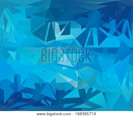 Blue luminous triangle background. Shining and contemporary vector illustration