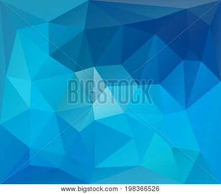 Blue luminous triangle background. Shining and contemporary vector illustration
