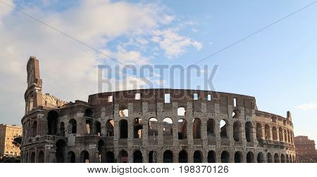 View on the famous Coliseum in Rome, Italy