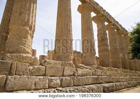Temple of Hera Juno Lacinia at Agrigento Valley of the Temple Sicily Italy - May 22nd 2017