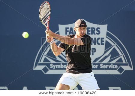 LOS ANGELES, CA. - 29 lipca: Benjamin Becker Niemiec (na zdjęciu) i [WC] James Blake USA gry