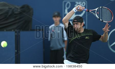 LOS ANGELES, CA. - 29 lipca: Benjamin Becker Niemiec (na zdjęciu) i [WC] James Blake USA gry