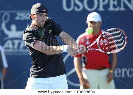 LOS ANGELES, CA. - 29 lipca: Benjamin Becker Niemiec (na zdjęciu) i [WC] James Blake USA gry