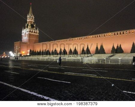 Red Square, Moscow Kremlin, Moscow, Russia - February, 21, 2017