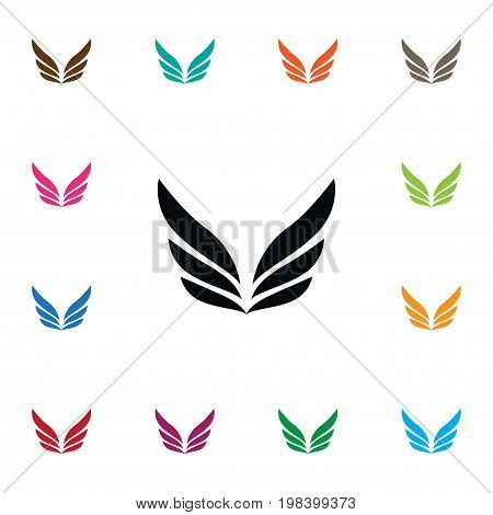 Angel Vector Element Can Be Used For Angel, Wings, Freedom Design Concept.  Isolated Freedom Icon.