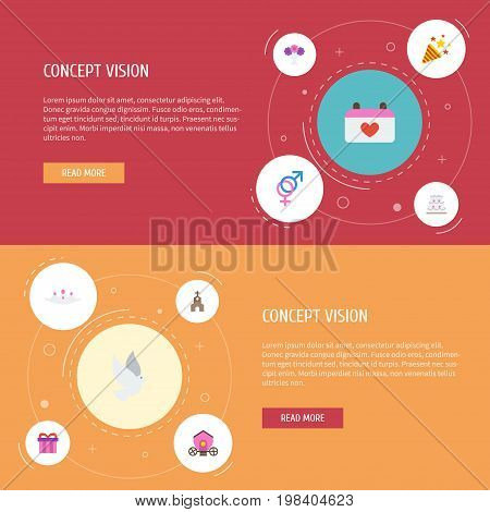 Flat Icons Sparkler, Calendar, Pigeon And Other Vector Elements