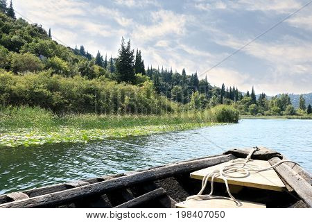 boating on the Bacina lakes in Croatia