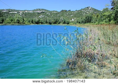 View On The Bacina Lakes In Croatia